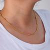 Simple round bead snake bone chain necklace female collarbone chain titanium steel color-preserving jewelry hot-selling