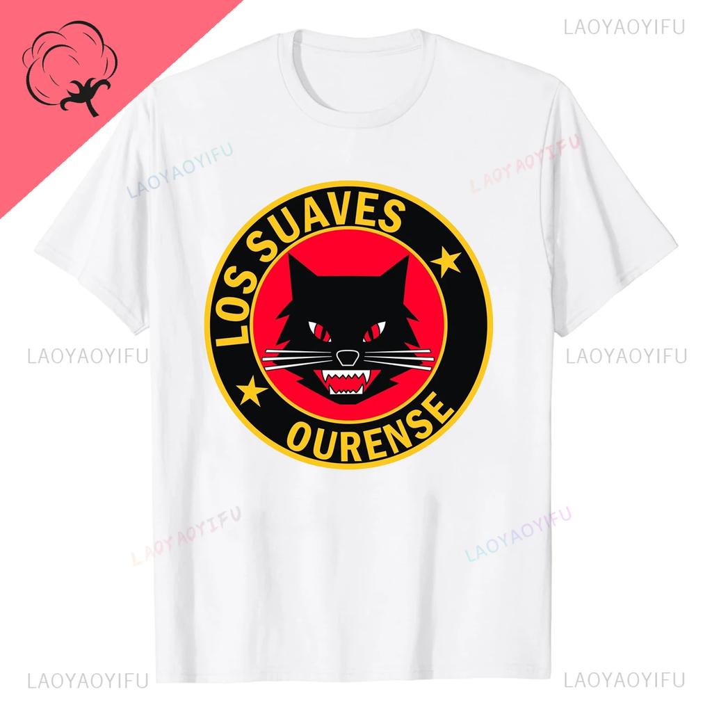 Los Suaves Ourense Samurai Top Tshirts Summer Shortsleev Round Collar Printed Men Casual Oneck Harajuku Ventilate Unique Tops