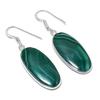 Natürlicher Malachit Edelstein 925 Sterling Silber Schmuck Ohrring 1,89" AEE-10840