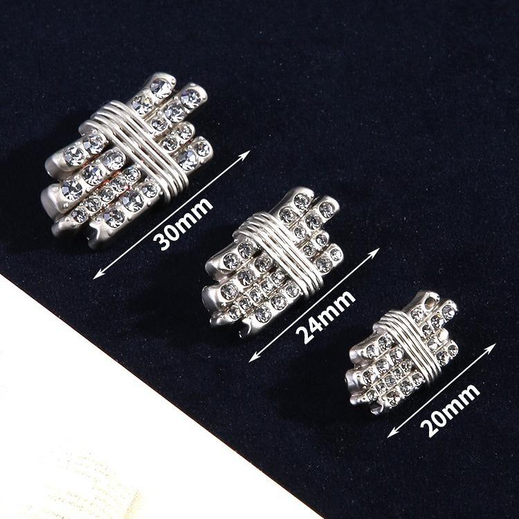 Diamond Buttons Irregular Special-Shaped Clothes Metal Buttons Versatile With Diamonds Sweater Coat High-End Buttons Women