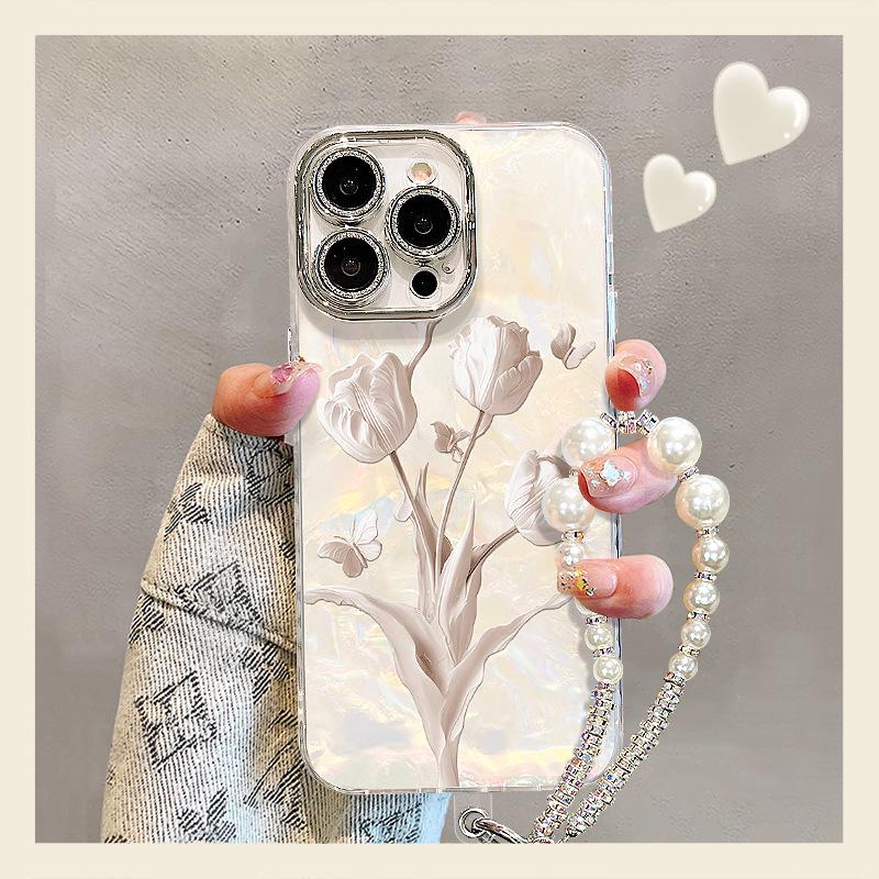 iPhone 15 Pro Max Case with Precise Hole Design for Apple 16E, 17 Air Bracelet, 14, and 13 Tulip Models