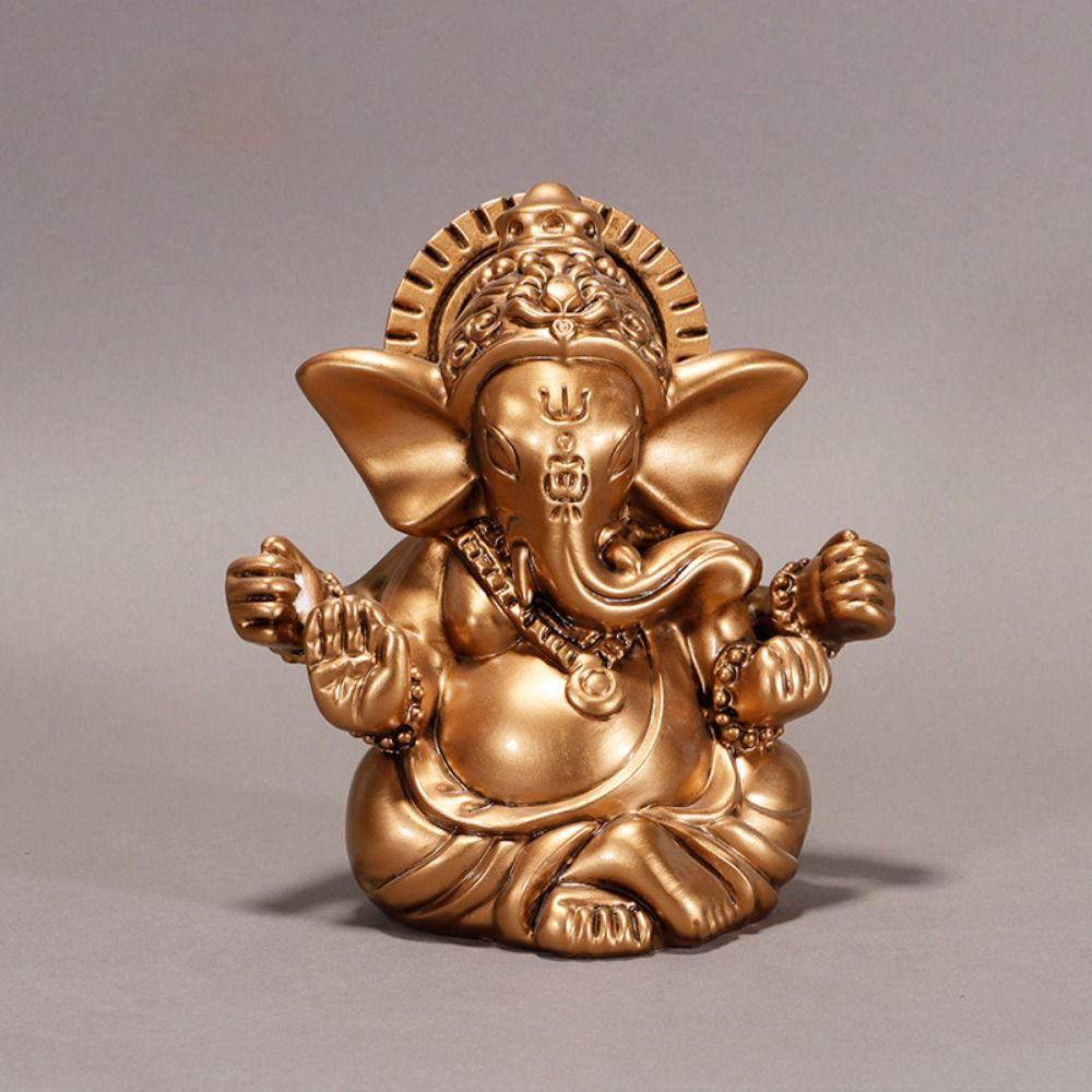 Decorative Ganesha Buddha Statue Handicraft Rresin Ganesha Ornaments  Car Decor