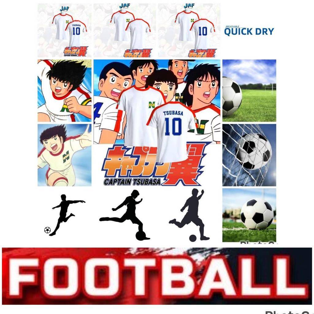Captain Tsubasa Atom Hutton Football Soccer T-Shirt Jersey Japan Cosplay Cartoon Animation Print Breathable Quick Dry Vintage Short Sleeve Uniform