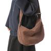 Japanese and Korean Style Versatile Retro Washed Canvas Crossbody Bag, Men's Casual Dumpling Bag, Youth Travel Single Shoulder Backpack