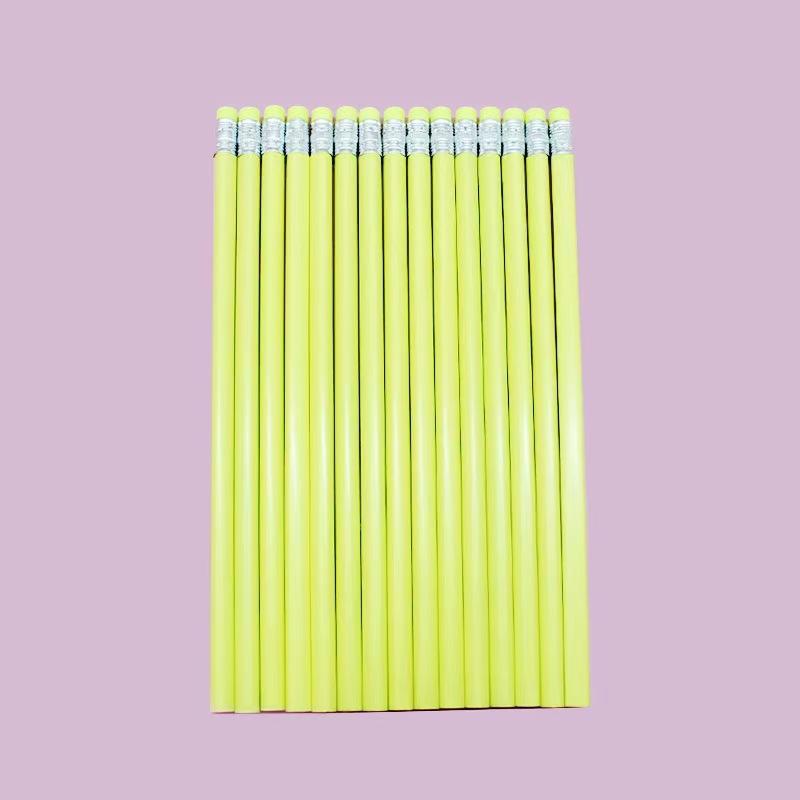 Macaron Triangular Bar Hb Pencil With Eraser Tip For Students Sketching