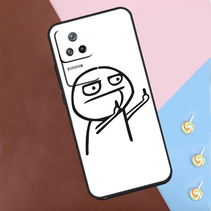 Funny Man Middle Finger Case For Xiaomi 13 14 13T Pro 11T 12T 12 Lite POCO X6 Pro X3 X4 X5 M6 Pro M5s F3 F5 Cover