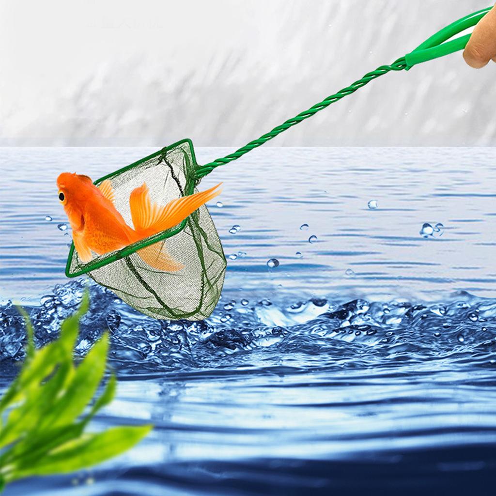 10pcs Aquarium Fish Net Scoop Tool for Safe Catching and Fishtank Cleaning with Ergonomic Handle for Office Home Use