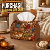 1pc Country Farmhouse Harvest Tissue Box | Multi-Functional Autumn Napkin Dispenser, Two Sizes Available Suitable for Home, Fall Car Decoration Apple 