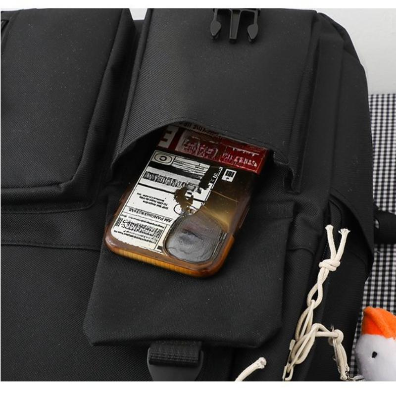 4pcs Oxford Cloth Backpack for Elementary School Students with Multiple Pockets LargeCapacity Backpack for Girls Casual Travel Four Piece Backpack Set