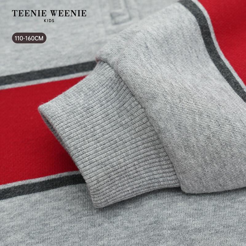 Teenie Weenie Kids Boys' Fleece-Lined Striped Polo Sweatshirt