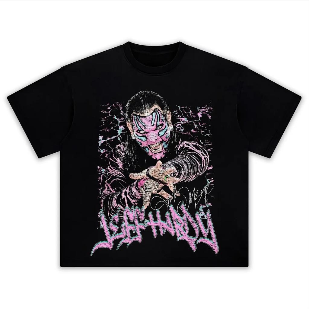 Wrestler Jeff Hardy Vintage Style Graphics 100Cotton Tshirt Unisex 2026 Summer New Fashion Short Sleeve Unisexs Shirt Sweatshirt