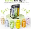 Pill Dispenser with 6 Slots, Anti-Mix and Wide Opening for Easy Use | Portable Pill Box with Carry Handle for Large Vitamins