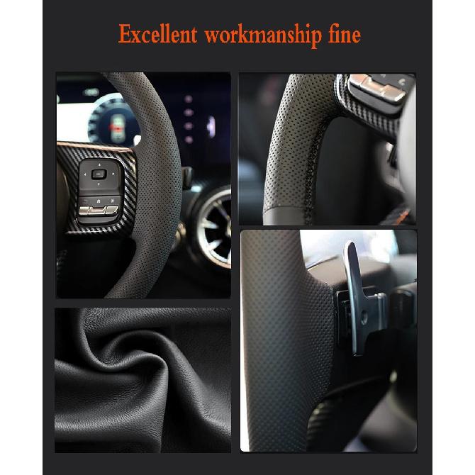 For Ssangyong Rexton Rexton W Rodius Braid Car Steering Wheel Cover Customize Microfiber Leather Car Accessories