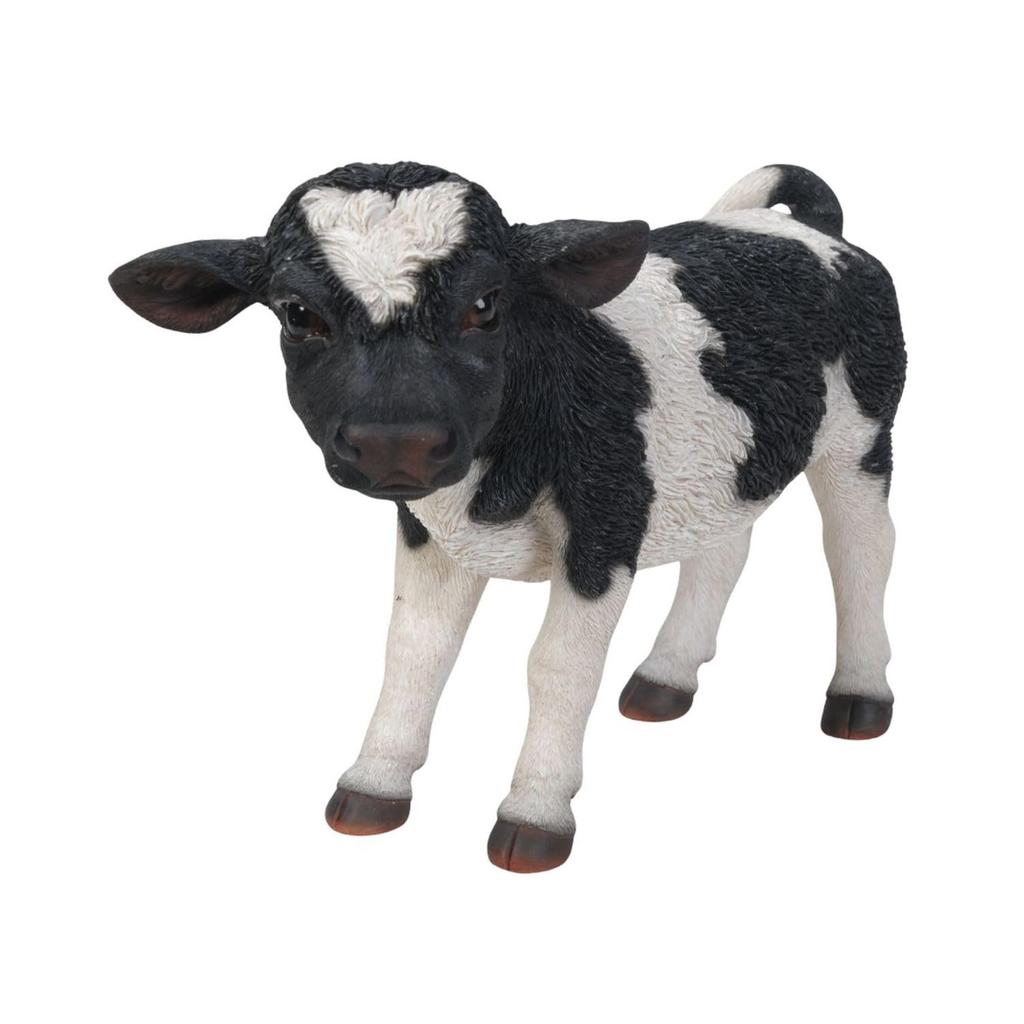 Ubia Standing Black and White Cow (Small) 12.2 x 4.5 x 8.4 cm Doll Figurine Ornament Animal Garden Decoration Realistic Cute Cow H13185-B