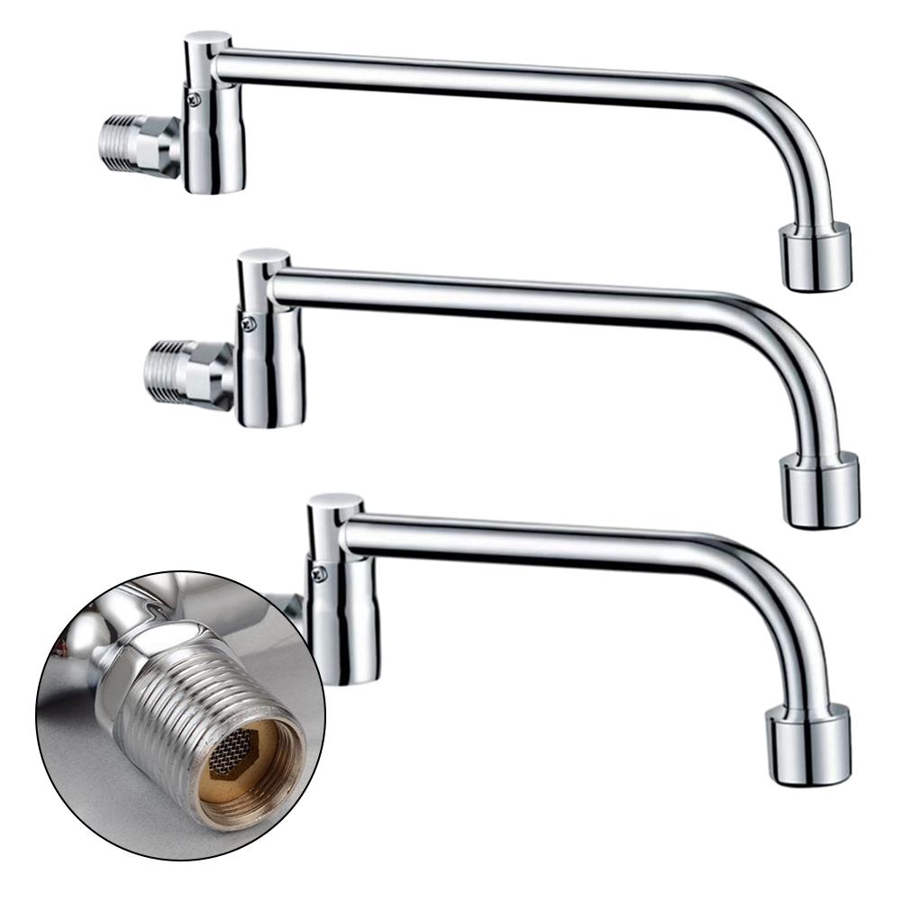Kitchen Stove Faucet G1/2 Brass Semi-Automatic Swing Faucet Restaurant Hotel Kitchen Special Single Cold Rotatable Water Taps