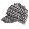 Ins neue gestrickte Baseballkappe für Damen ohne Logo offene Zopfmütze Hüte für Damen und Herren Skisportmütze