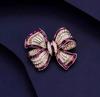 Rhinestone Alloy Bow Brooch - Elegant, High-End, Creative Fashion Accessory
