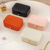 1 stücke Leder Tragbare Schmuck Box Reise Schmuck Halter Organizer Lagerung Display Ohrringe Ring Halskette Ständer Für Schmuck