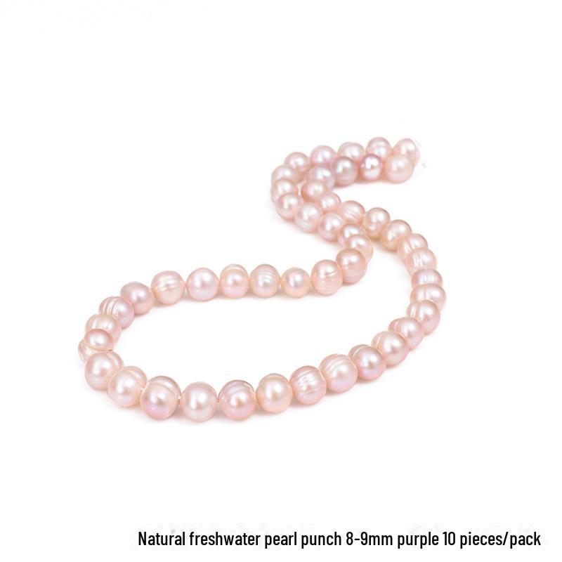 

Набор для самостоятельного изготовления украшений из жемчуга - натуральный белый и розовый жемчуг для браслетов, ожерелий, заколок и аксессуаров. 8-9mm 10 pieces/pack фиолетовый