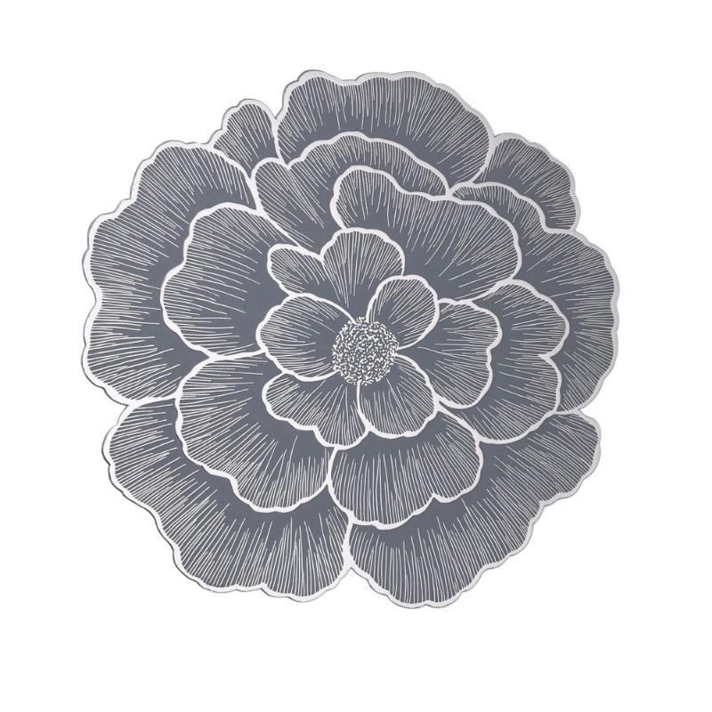 Sottopiatto Fiore di Loto Metallico Impermeabile Resistente al Calore Antiscivolo Per Tavolo da Pranzo Decorazione Matrimonio Festa