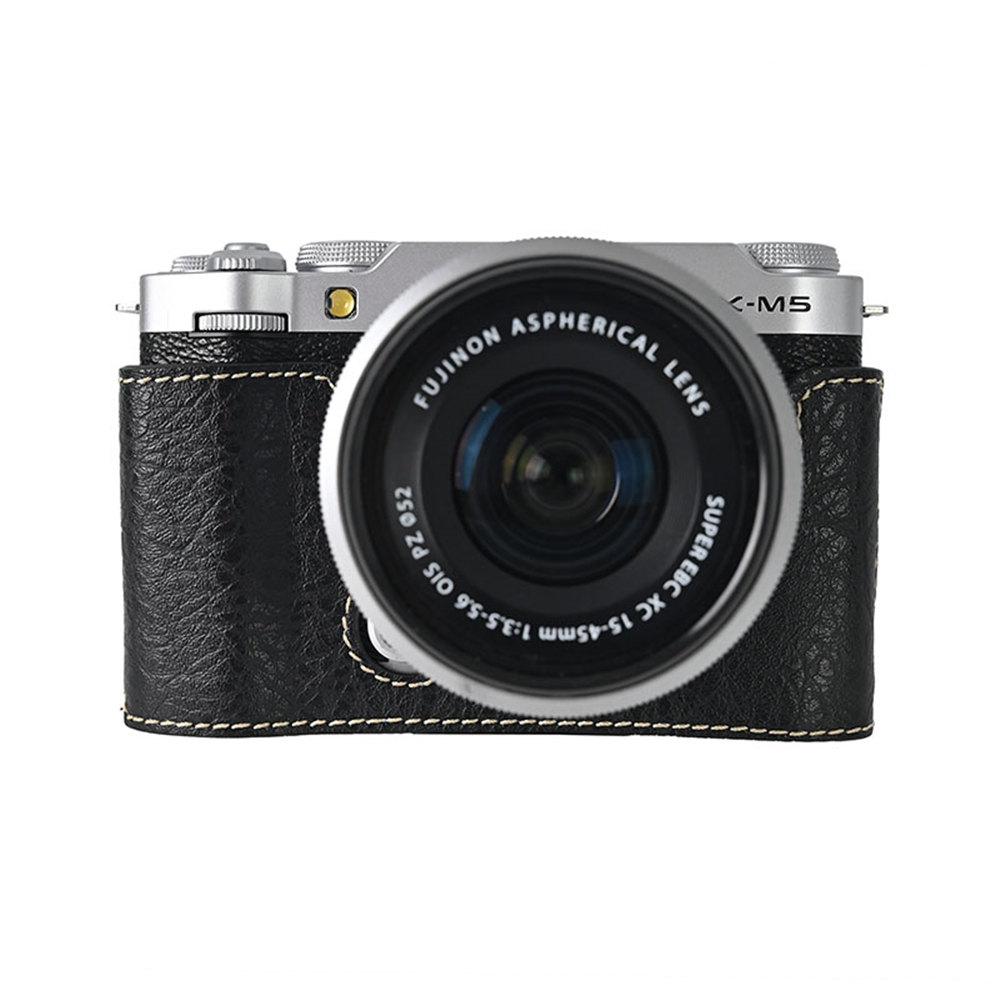 

Сумка для камеры XM5, чехол из ПУ кожи на половину корпуса для Fujifilm XM5 Fuji X-M5, крышка с нижним открытием