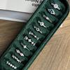 Geometric Light Luxury, High-end Sense, Thin Ring, Personalized Opening Ring, Japan and South Korea Cross-border Simple Micro-inlaid Four-leaf