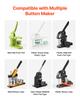 VEVOR Button Maker Supplies 100 Sets 2.95 in / 75 mm Pin Back Button Parts, with Metal Backs, Metal Shells, Clear Mylar Films