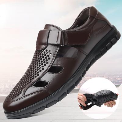 Nuovi sandali estivi da uomo, comodi, cavi, antiscivolo, morbidi, luminosi, traspiranti, adatti a tutti i tipi di abbigliamento, scarpe da lavoro casual in pelle