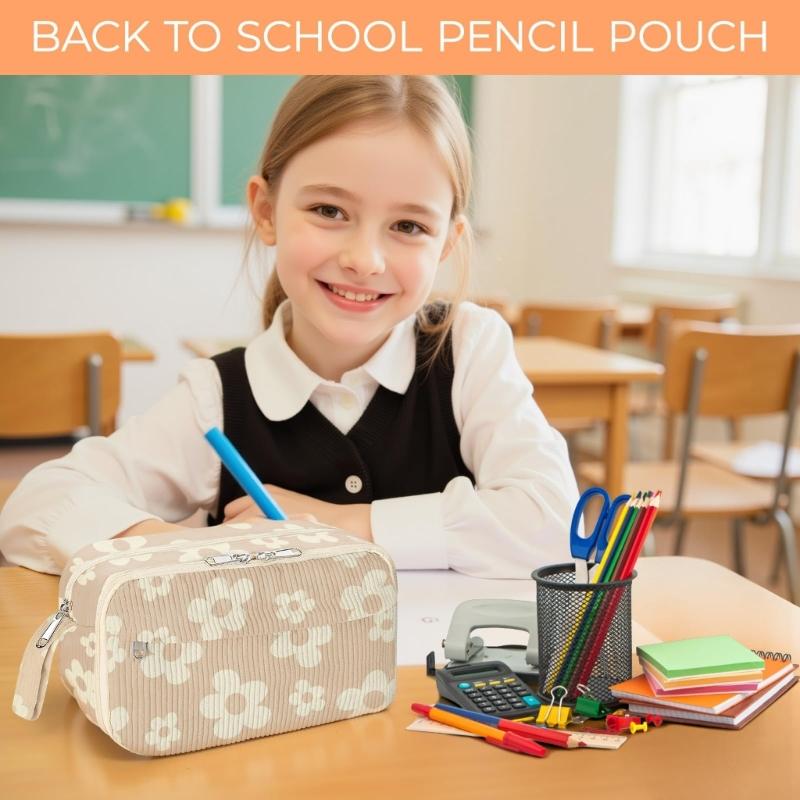 Astuccio Multifunzione Grande Borsa in Tessuto per Matite Multi Scomparti Astucci per Penne Grande Capacità Organizzatore per Penne per Studente