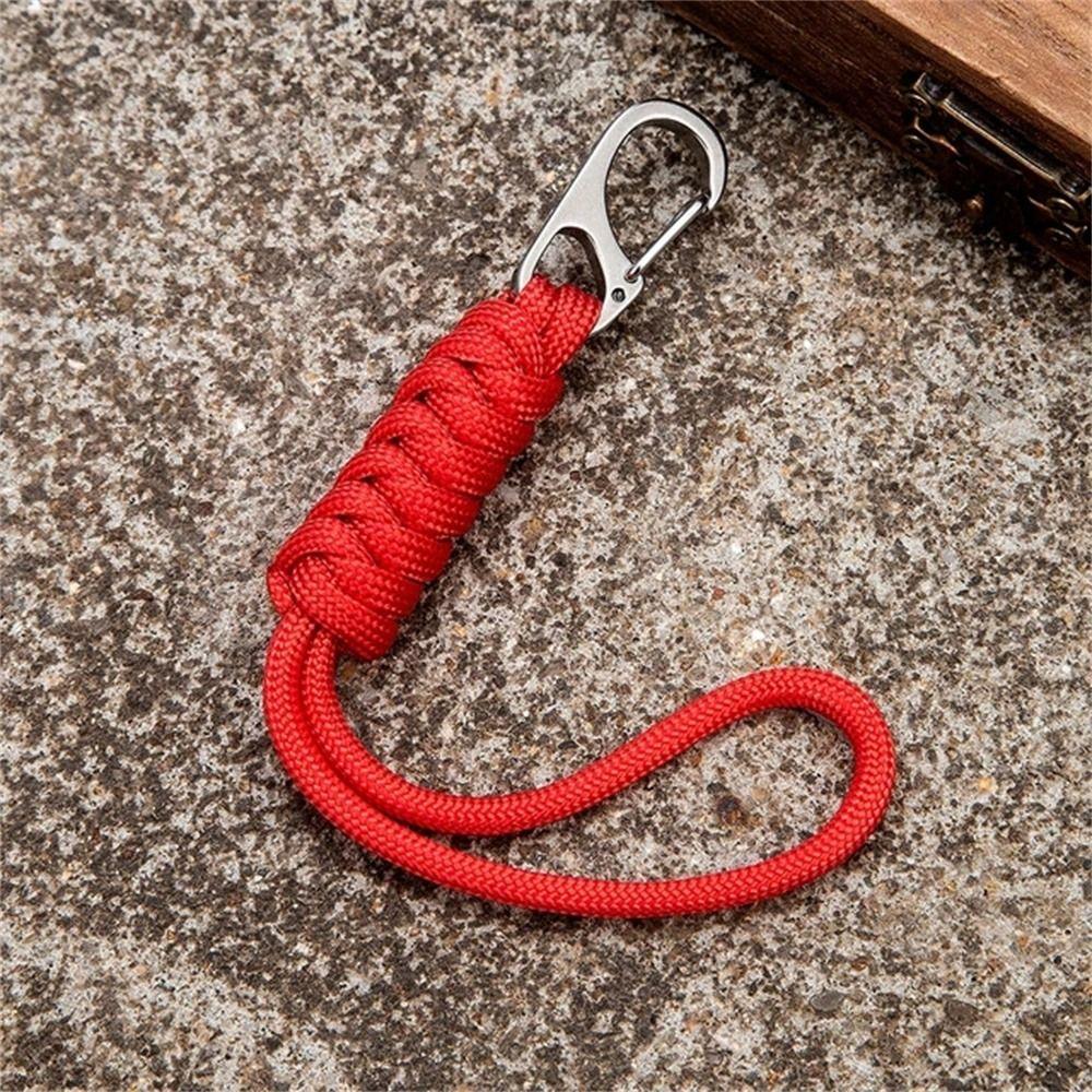 Anti-lost Chain Umbrella Rope Keyring Handmade Braided Woven Keychain  Camping Rescue