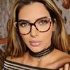 New Arrival Floral Cat Eye Oversized  Women'S Glasses Frame Short Sight Eyewear 0 -0.5 -1 -1.25 -1.5 -1.75 -2.0 To -6