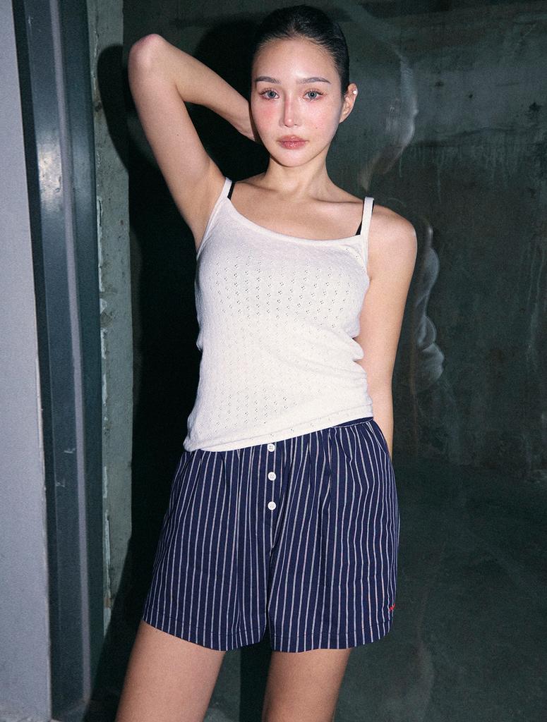 Moleubeu13 Den Stripe Banding Shorts (Blue)