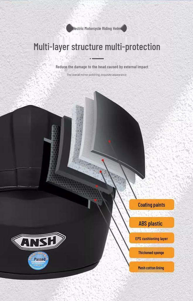 All-Season Universal Electric Scooter Helmet with HD Double Visor for Winter