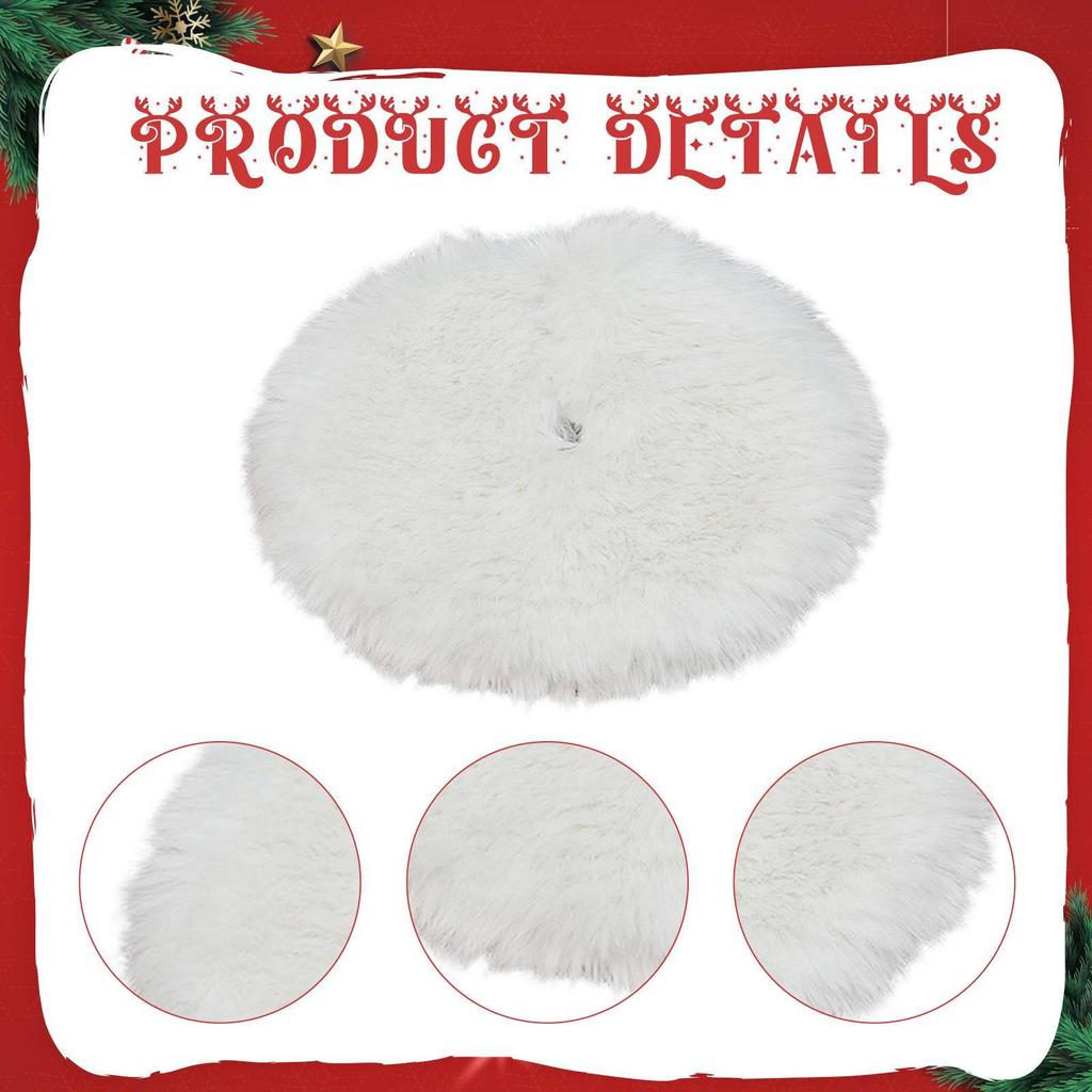 Christmas Tree Skirt Decoration Rustic Round Farmhouse Supplies Reusable Decor Xmas