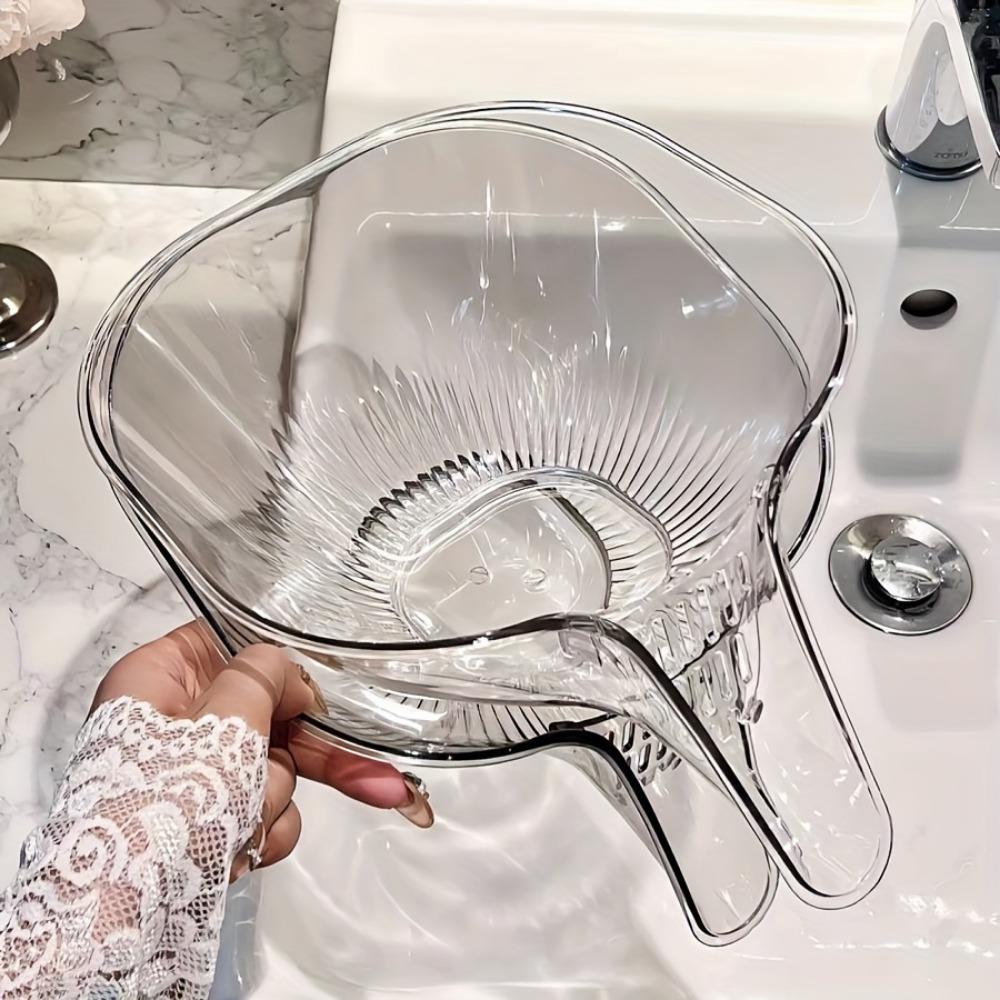 Coș de Drenaj Multifuncțional Separare Umed Uscat Coș Filtru Rezervor Apă Plastic Spălare Legume Rezervor Apă Raft de Drenaj