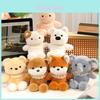 Brinquedo de Pelúcia de Urso com Pelo Curto Macio Para Presente de Colecionadores Infantis