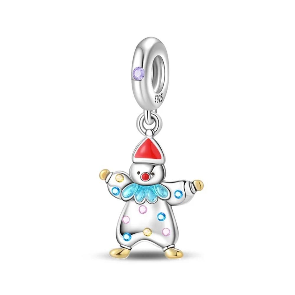 925 Silver Unicorn Pendant Noctilucent Charm Bead DIY Princess Bracelet Colorful Jewelry Gift for Women