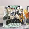 1 pièce Couverture en Flanelle Imprimée Dessin Animé, Haute Qualité Confortable pour Toutes les Saisons, Décoration de Maison, Chaleur et Confort, Parfait pour un Cadeau de Noël ou d'Anniversaire