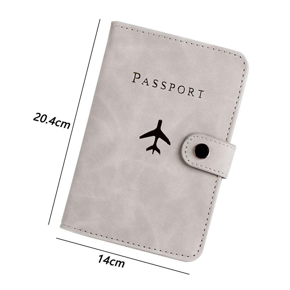 High Quality Waterproof Travel Passport Covers PU Leather Buckle Leather Passport Holder Hasp Passport Book Travel Accessories