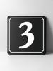 Metal House Number Sign, Black White Contrast, Outdoor Wall Decor for Home Street