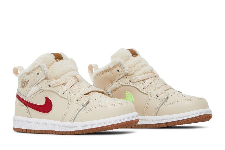 Jordan 1 Mid Utility Fleece Pearl White (TD)