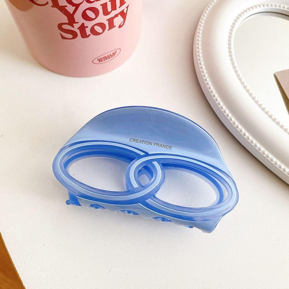 

Ponytail Holder Knot Hollow Circle Women Shark Clip Acetate Hair Claw Korean Hair Clips Letter