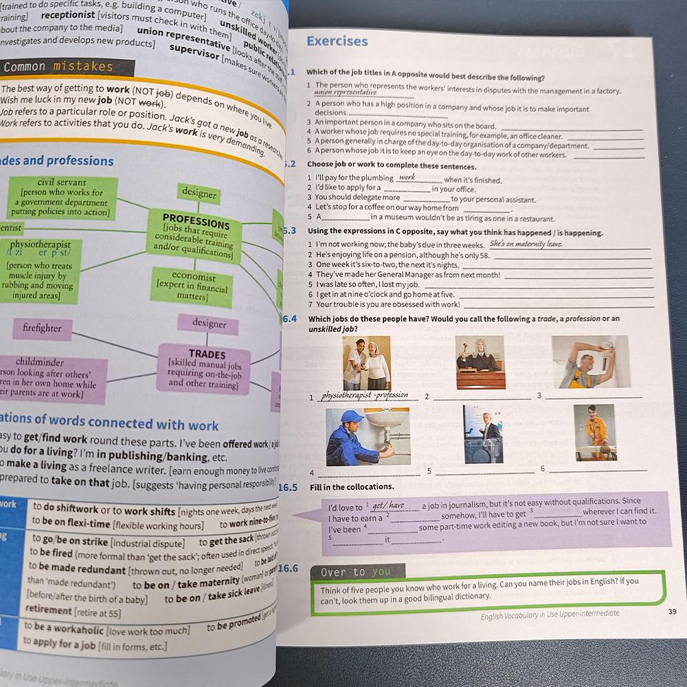 English Vocabulary In Use Collection Books English Test Preparation Professional Book Textbooks Advanced Intermediate Elementary