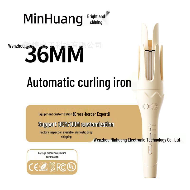 36mm Automatic Curling Iron: Gentle Hair, Wave Curler with Korean-style Negative Ions