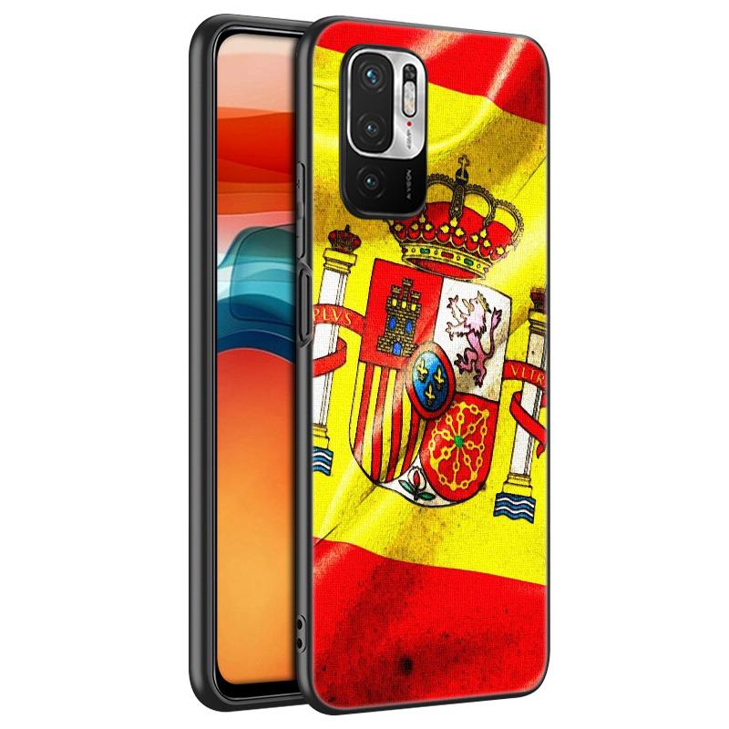 Španělsko Coat of Arms Flag silikonové pouzdro na telefon Xiaomi Redmi Note 11 10 9 8 Pro 11T 10T 10S 9S 8T 9 9A 9C 9T Black Cover Coque