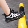 Kids Casual Sneakers Lace-up Running Shoes Children‘s Breathable Knit Soft Bottom Shoes Boys Girls Non-slip Sports Training Shoe