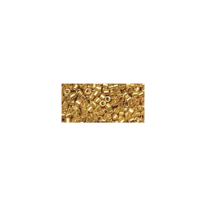 Delica-rocailles, 1,6 mm métallic, boîte, or, 4g