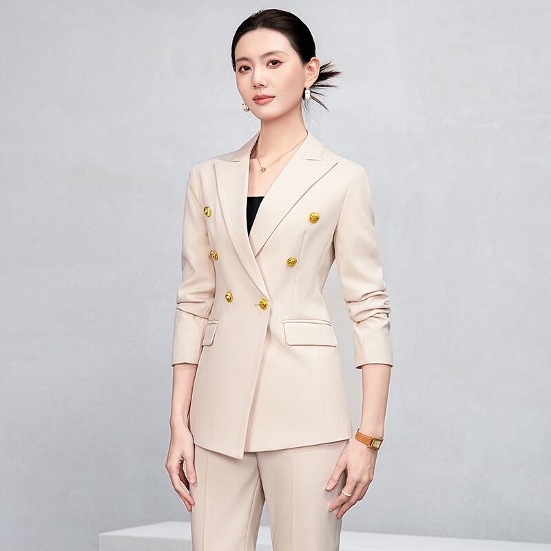 Tluoman Women's Professional Suit Set with Straight Pants