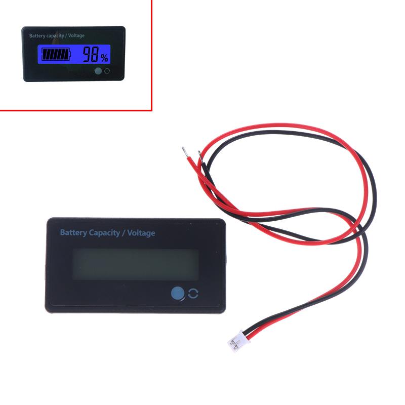 DC 12V-72V Autó Akkumulátor Mérő Lítium Akkumulátor Kapacitásmérő Teszter Elülső Be/Ki Gomb Akkumulátor Kapacitásmérő Kijelző