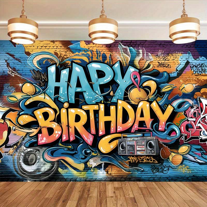 Hip Hop Graffiti Birthday Banner 1pc - Wall Hanging Decor